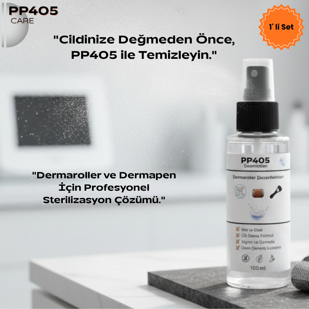 pp405 Dermaroller ve Dermapen Dezenfektan Spreyi - Cihaz Hijyen ve Temizleme Solüsyonu