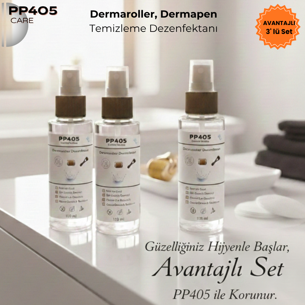 pp405 Dermaroller ve Dermapen Dezenfektan Spreyi - Cihaz Hijyen ve Temizleme Solüsyonu